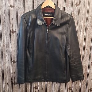 Black Leather Jacket Large